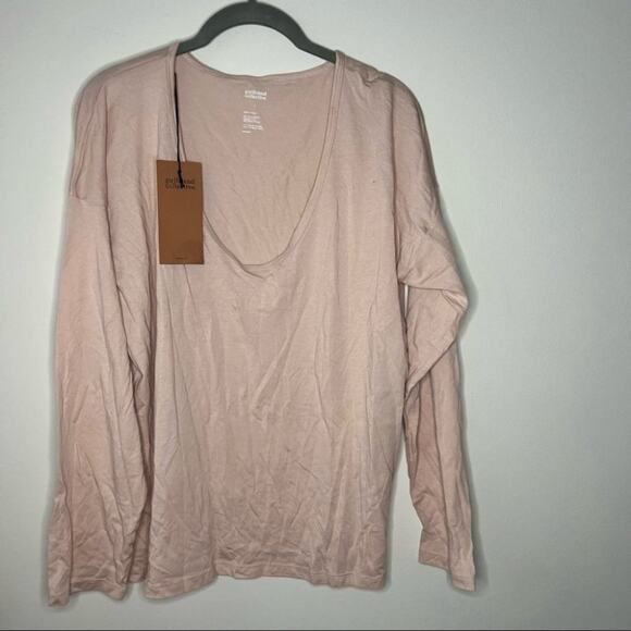 Girlfriend Collective Long Sleeve Scoop Neck Tee Loungewear Size Large - Picture 4 of 8